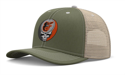 Grateful Dead - Baltimore Orioles Bird Stealie Grateful Dead Trucker Cap - StealieShop
